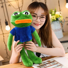 Lade das Bild in den Galerie-Viewer, Pepe der Frosch Meme Kuscheltier (ca. 50-90cm)