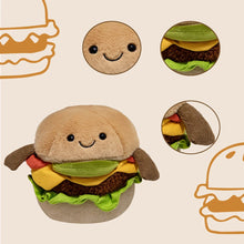 Lade das Bild in den Galerie-Viewer, Plüsch Hamburger Kuscheltier für Fast-Food Freunde (ca. 12cm)