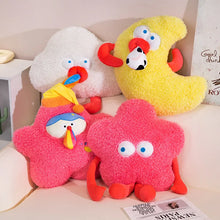 Lade das Bild in den Galerie-Viewer, Fluffige süße Mond, Wolke, Sonne, Stern Plüsch Kissen Stofftiere (ca. 25, 40 oder 55cm)