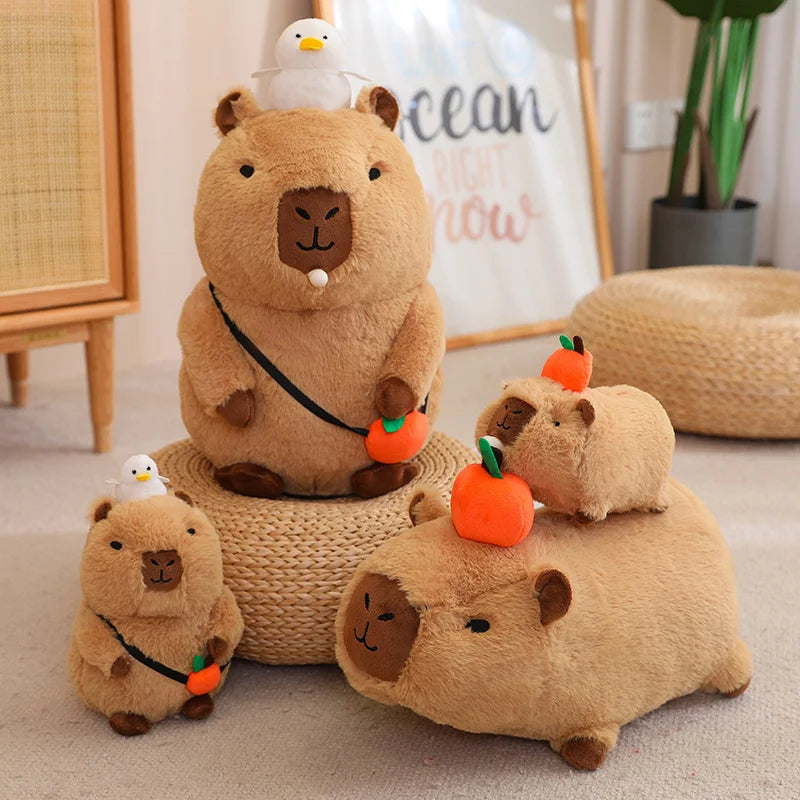 Capybara Plüschtier Mit Persimone – Kuschelig, Süß & Perfekt Als Geschenk
