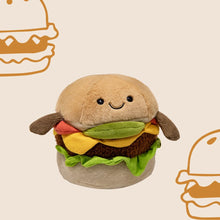Lade das Bild in den Galerie-Viewer, Plüsch Hamburger Kuscheltier für Fast-Food Freunde (ca. 12cm)