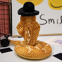 Lade das Bild in den Galerie-Viewer, Lustige Schlange mit Hut Stofftier (ca. 25cm)