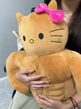 Lade das Bild in den Galerie-Viewer, Kawaii Kitty Muskel Plüschtier (ca.40cm)