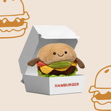 Lade das Bild in den Galerie-Viewer, Plüsch Hamburger Kuscheltier für Fast-Food Freunde (ca. 12cm)