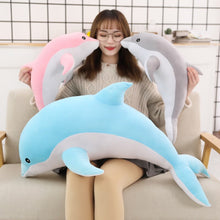 Lade das Bild in den Galerie-Viewer, Jetzt XXL Deflin Stofftier (ca. 50cm bis 160cm) Delphin Plüschtier bei Kuscheltiere.store kaufen