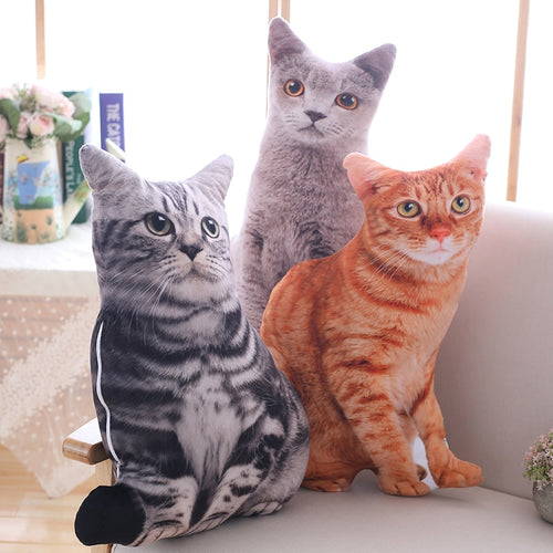 Jetzt Katzen Kissen Plüschtiere - 3 Motive bei Kuscheltiere.store kaufen