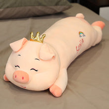Lade das Bild in den Galerie-Viewer, Jetzt Lustiges XXL Schwein Ferkel Plüsch Stofftier (bis zu 105cm) bei Kuscheltiere.store kaufen