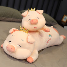 Lade das Bild in den Galerie-Viewer, Jetzt Lustiges XXL Schwein Ferkel Plüsch Stofftier (bis zu 105cm) bei Kuscheltiere.store kaufen