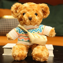 Lade das Bild in den Galerie-Viewer, Jetzt Teddybär Kuscheltier mit Pullover - verschiedene Motive (30cm oder 40cm) bei Kuscheltiere.store kaufen