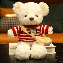 Lade das Bild in den Galerie-Viewer, Jetzt Teddybär Kuscheltier mit Pullover - verschiedene Motive (30cm oder 40cm) bei Kuscheltiere.store kaufen
