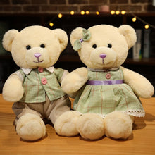 Lade das Bild in den Galerie-Viewer, Jetzt Süßes Teddybär oder Häschen Pärchen im 2er Kuschel Set (ca. 35cm) bei Kuscheltiere.store kaufen