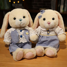 Lade das Bild in den Galerie-Viewer, Jetzt Süßes Teddybär oder Häschen Pärchen im 2er Kuschel Set (ca. 35cm) bei Kuscheltiere.store kaufen