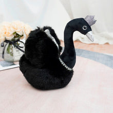 Lade das Bild in den Galerie-Viewer, Jetzt Wundervoller Weißer oder Schwarzer Schwan als Stofftier mit Krone (ca. 28cm) bei Kuscheltiere.store kaufen
