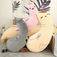Lade das Bild in den Galerie-Viewer, Jetzt Lustige Kuschel Katze Kissen Stofftier (ca. 60cm) bei Kuscheltiere.store kaufen