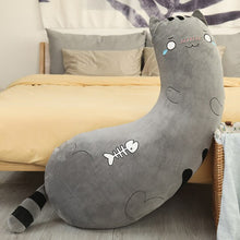 Lade das Bild in den Galerie-Viewer, Jetzt Lustige Kuschel Katze Kissen Stofftier (ca. 60cm) bei Kuscheltiere.store kaufen