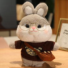 Lade das Bild in den Galerie-Viewer, Jetzt Süße Plüsch Hasen mit Brille in verschiedenen Looks (ca. 30cm) bei Kuscheltiere.store kaufen