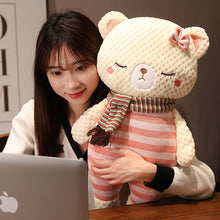 Lade das Bild in den Galerie-Viewer, Jetzt Teddy-Kuscheltier Schal und Pullover (ca. 55cm) bei Kuscheltiere.store kaufen