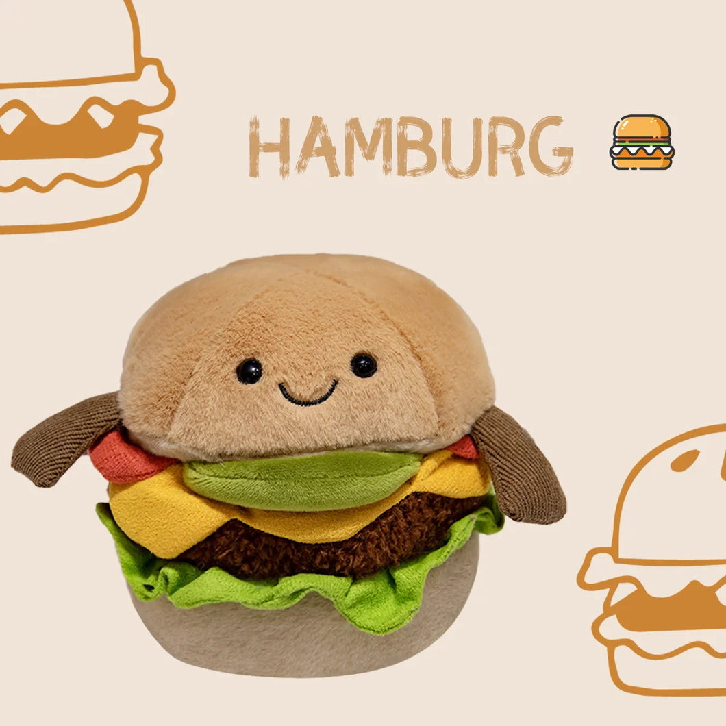 Plüsch Hamburger Kuscheltier für Fast-Food Freunde (ca. 12cm)