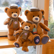 Lade das Bild in den Galerie-Viewer, Jetzt Lieblicher Brauner Teddybär mir Mütze und Schal 35/45/55cm bei Kuscheltiere.store kaufen
