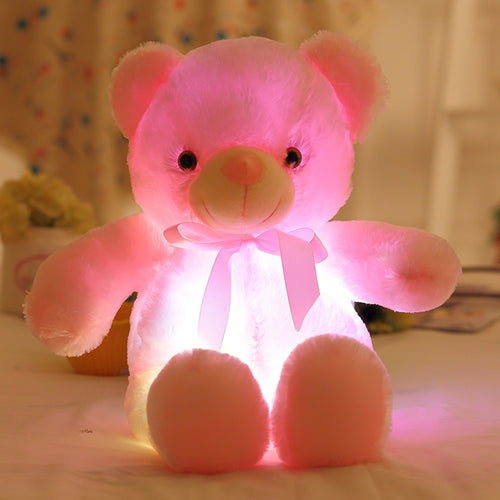 Jetzt Leuchtender Teddybär in verschiedenen Farben (30cm oder 50cm) bei Kuscheltiere.store kaufen