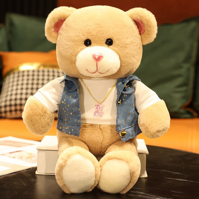 Jetzt Niedliches Teddybär Kuscheltier mit Weste 32cm oder 40cm bei Kuscheltiere.store kaufen