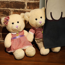 Lade das Bild in den Galerie-Viewer, Jetzt Süßes Teddybär oder Häschen Pärchen im 2er Kuschel Set (ca. 35cm) bei Kuscheltiere.store kaufen
