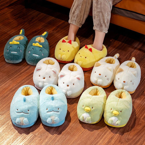 Jetzt Flauschige und Niedliche Plüsch Slipper Hausschuhe - viele Motive bei Kuscheltiere.store kaufen