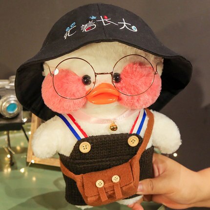 Jetzt Niedliche Ente Stofftier mit Brille und Accesoires bei Kuscheltiere.store kaufen