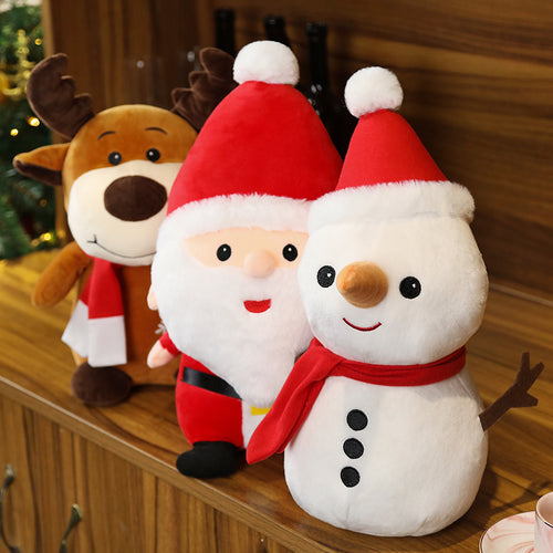 Jetzt Weihnachtliche Stofftiere: Elch, Schneemann oder Weihnachtsmann (23/40/50cm) bei Kuscheltiere.store kaufen