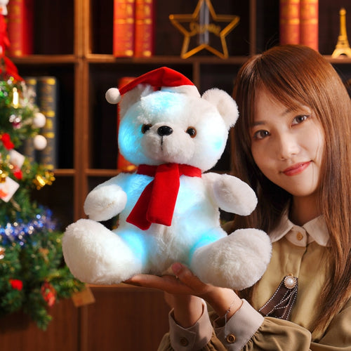 Jetzt Leuchtender Weihnacht Teddybär Stofftier ca. 28cm bei Kuscheltiere.store kaufen
