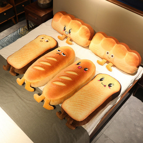 Jetzt Rückenkissen im lustigen 3D Brot Design Brot Stofftier bei Kuscheltiere.store kaufen